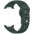 For Samsung Galaxy Watch8 / 8 Classic xDfind Round Dots Silver Stud Buckle Silicone Watch Band(Dark Green) - 3