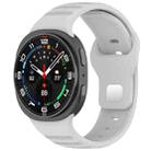 For Samsung Galaxy Watch8 / 8 Classic xDfind Round Dots Silver Stud Buckle Silicone Watch Band(Light Grey) - 1