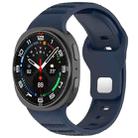 For Samsung Galaxy Watch8 / 8 Classic xDfind Round Dots Silver Stud Buckle Silicone Watch Band(Midnight Blue) - 1