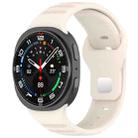 For Samsung Galaxy Watch8 / 8 Classic xDfind Round Dots Silver Stud Buckle Silicone Watch Band(Starlight) - 1