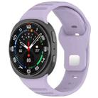 For Samsung Galaxy Watch8 / 8 Classic xDfind Round Dots Silver Stud Buckle Silicone Watch Band(Purple) - 1