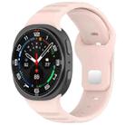 For Samsung Galaxy Watch8 / 8 Classic xDfind Round Dots Silver Stud Buckle Silicone Watch Band(Pink) - 1