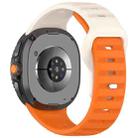 For Samsung Galaxy Watch8 / 8 Classic xDfind Round Dots Silver Stud Buckle Silicone Watch Band(Orange Starlight) - 2