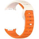 For Samsung Galaxy Watch8 / 8 Classic xDfind Round Dots Silver Stud Buckle Silicone Watch Band(Orange Starlight) - 3