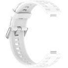 For Huawei Watch Fit4 Pro / Fit4 / Fit3 xDfind Silver Buckle Solid Color Silicone Watch Band(White) - 2