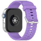 For Huawei Watch Fit4 Pro / Fit4 / Fit3 xDfind Silver Buckle Solid Color Silicone Watch Band(Purple) - 1