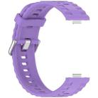 For Huawei Watch Fit4 Pro / Fit4 / Fit3 xDfind Silver Buckle Solid Color Silicone Watch Band(Purple) - 2