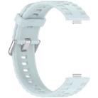 For Huawei Watch Fit4 Pro / Fit4 / Fit3 xDfind Silver Buckle Solid Color Silicone Watch Band(Light Blue) - 2