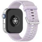 For Huawei Watch Fit4 Pro / Fit4 / Fit3 xDfind Silver Buckle Solid Color Silicone Watch Band(Light Purple) - 1
