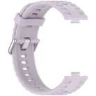 For Huawei Watch Fit4 Pro / Fit4 / Fit3 xDfind Silver Buckle Solid Color Silicone Watch Band(Light Purple) - 2