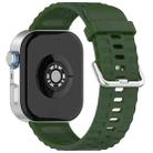 For Huawei Watch Fit4 Pro / Fit4 / Fit3 xDfind Silver Buckle Solid Color Silicone Watch Band(Army Green) - 1