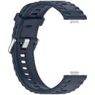 For Huawei Watch Fit4 Pro / Fit4 / Fit3 xDfind Silver Buckle Solid Color Silicone Watch Band(Midnight Blue) - 2