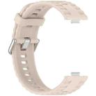 For Huawei Watch Fit4 Pro / Fit4 / Fit3 xDfind Silver Buckle Solid Color Silicone Watch Band(Ivory White) - 2