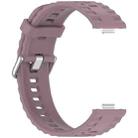 For Huawei Watch Fit4 Pro / Fit4 / Fit3 xDfind Silver Buckle Solid Color Silicone Watch Band(Smoky Purple) - 2