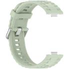 For Huawei Watch Fit4 Pro / Fit4 / Fit3 xDfind Silver Buckle Solid Color Silicone Watch Band(Light Green) - 2