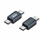 240W 80Gbps Type-C Full Function Adapter, Model:Straight Head Male to Male(Blue) - 2