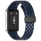For Samsung Galaxy Fit3 xDfind Hole Style Magnetic Black Buckle Silicone Watch Band(Midnight Blue) - 2