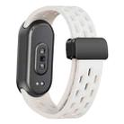 For Xiaomi Smart Band 10 / 9 / 8 xDfind Holes Magnetic Black Buckle Silicone Watch Band(Starlight) - 2