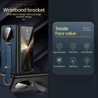 For Honor Magic V5 SULADA PC Hybrid Leather Texture Skin Feel Shockproof Phone Case(Blue) - 2
