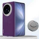 For vivo X Fold5 SULADA Skin Feel Liquid Leather Shockproof Phone Case(Purple) - 1