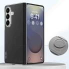 For Samsung Galaxy Z Fold7 5G SULADA Skin Feel Liquid Leather Shockproof Phone Case(Black) - 1