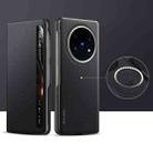 For vivo X Fold5 SULADA Kevlar 600D Texture Smart Window Leather Phone Case(Black) - 1
