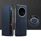 For vivo X Fold5 SULADA Kevlar 600D Texture Smart Window Leather Phone Case(Blue) - 1
