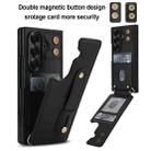 For Samsung Galaxy Z Fold7 5G Wristband Vertical Flip Wallet Back Cover Phone Case with Long Lanyard(Black) - 2
