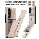 For Samsung Galaxy Z Fold7 5G Wristband Vertical Flip Wallet Back Cover Phone Case with Long Lanyard(White) - 2