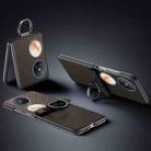 For Huawei Pocket 2 SULADA 600D Kevlar Texture PC Shockproof Phone Case with Rng Holder(Brown) - 1