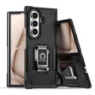 For Samsung Galaxy Z Fold7 Non-slip Shockproof Armor Phone Case with Ring Holder(Black) - 1