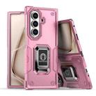 For Samsung Galaxy Z Fold7 Non-slip Shockproof Armor Phone Case with Ring Holder(Pink) - 1