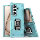 For Samsung Galaxy Z Fold7 Non-slip Shockproof Armor Phone Case with Ring Holder(Mint Green) - 1