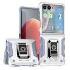 For Samsung Galaxy Z Flip7 Non-slip Shockproof Armor Phone Case with Ring Holder(White) - 1