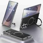 For Samsung Galaxy Z Fold7 5G SULADA Top Grain Leather MagSafe Magnetic Holder Phone Case(Black) - 1