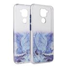 For Xiaomi Redmi Note 9 Marble Pattern Glittery Powder Shockproof TPU Case with Detachable Buttons(Blue) - 2