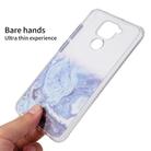 For Xiaomi Redmi Note 9 Marble Pattern Glittery Powder Shockproof TPU Case with Detachable Buttons(Blue) - 3