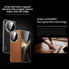 For Honor Magic V5 SULADA Frameless Top Layer Cowhide Leather PC Phone Case(Brown) - 3
