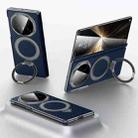 For Honor Magic V5 SULADA Kevlar Texture MagSafe Magnetic Holder Phone Case(Blue) - 1