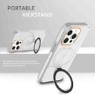 For iPhone 15 Pro Colorful 2 in 1 MagSafe Ring Holder Phone Case(Transparent) - 3