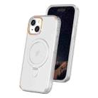 For iPhone 15 Colorful 2 in 1 MagSafe Ring Holder Phone Case(Transparent) - 1