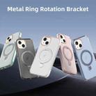 For iPhone 15 Colorful 2 in 1 MagSafe Ring Holder Phone Case(Transparent Black) - 2