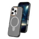 For iPhone 16 Pro Colorful 2 in 1 MagSafe Ring Holder Phone Case(Transparent Black) - 1
