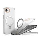 For iPhone 16e Colorful 2 in 1 MagSafe Ring Holder Phone Case(Transparent) - 1