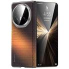 For Honor Magic V5 SULADA Kevlar Woven Texture Magnetic Leather Phone Case(Orange) - 1