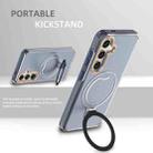 For Samsung Galaxy S25 / S24 5G Colorful 2 in 1 MagSafe Ring Holder Phone Case(Transparent) - 3