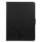 For iPad Pro 11 (2020) Butterfly Flower Embossing Pattern Horizontal Flip Leather Tablet Case with Holder & Card Slots & Wallet(Black) - 2