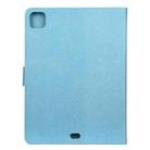 For iPad Pro 11 (2020) Butterfly Flower Embossing Pattern Horizontal Flip Leather Tablet Case with Holder & Card Slots & Wallet(Blue) - 3