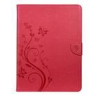 For iPad Pro 11 (2020) Butterfly Flower Embossing Pattern Horizontal Flip Leather Tablet Case with Holder & Card Slots & Wallet(Magenta) - 2