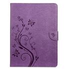 For iPad Pro 11 (2020) Butterfly Flower Embossing Pattern Horizontal Flip Leather Tablet Case with Holder & Card Slots & Wallet(Purple) - 2